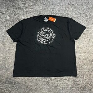 NWT Indiana Fever Fanatics T Shirt Womens 4XL Black WNBA Short Sleeve